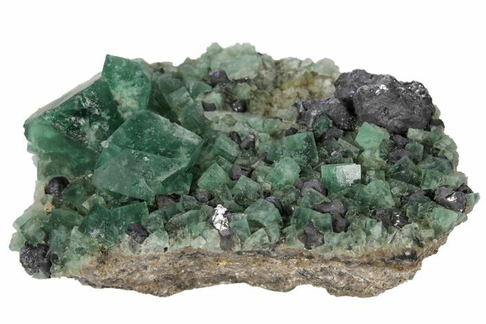 Fluorite and Galena Crystal Association - Rogerley Mine #97880